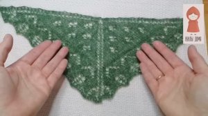 Ажурный платок Часть 1 Вяжем основной узор