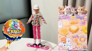 Распаковка игрушек. Открываем большой ЧУПА-ЧУПС. Сделай свой СКВИШ. Кукла в зимнем стиле БАРБИ.