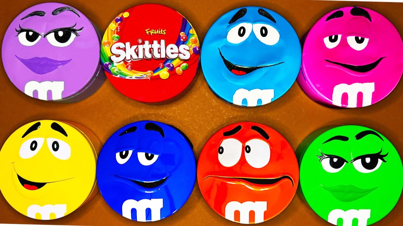Мультики про конфетки. Открытие ярких коробок с радужными M&M'S. Мультики онлайн для малышей