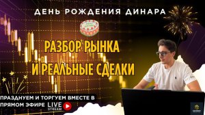 📈Реальная торговля + разбор рынка в мой 🎉 День Рождения — лучшие точки входа #трейдинг
