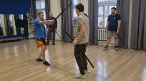 Обучение синкендо с мечом катаной удары мэн до до субуру в школе японского фехтования Katana Club