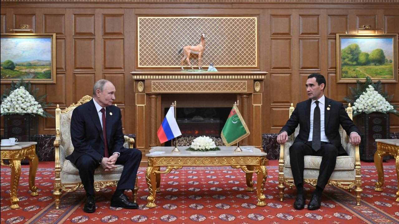 Владимир Путин с Президентом Туркменистана Сердаром Бердымухамедовым, Ашхабад, 12 декабря 2025 года