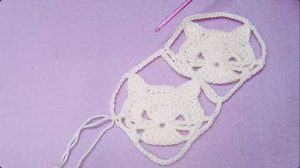 Мотив крючком #crochet #kitten