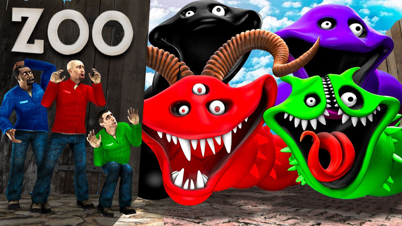 НАШЛИ ГОЛОДНЫХ ЧЕРВЕЙ В ЗООПАРКЕ В Garry`s Mod