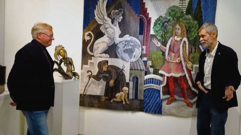 ГОБЕЛЕН АНДРЕЯ МАДЕКИНА "ЭДИП И СФИНКС " беседа с ИЛЬЕЙ ВОЛЬНОВЫМ