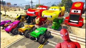 ГОНОЧНАЯ ТРАССА С ПРЕПЯТСТВИЯМИ ДЛЯ СУПЕРГЕРОЕВ | ЧЕЛОВЕК ПАУК ПРОТИВ ХАЛКА | МОЛНИЯ МАКВИН И ПАУК