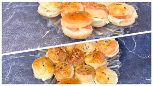 Закуска из слоеного теста с красной рыбой