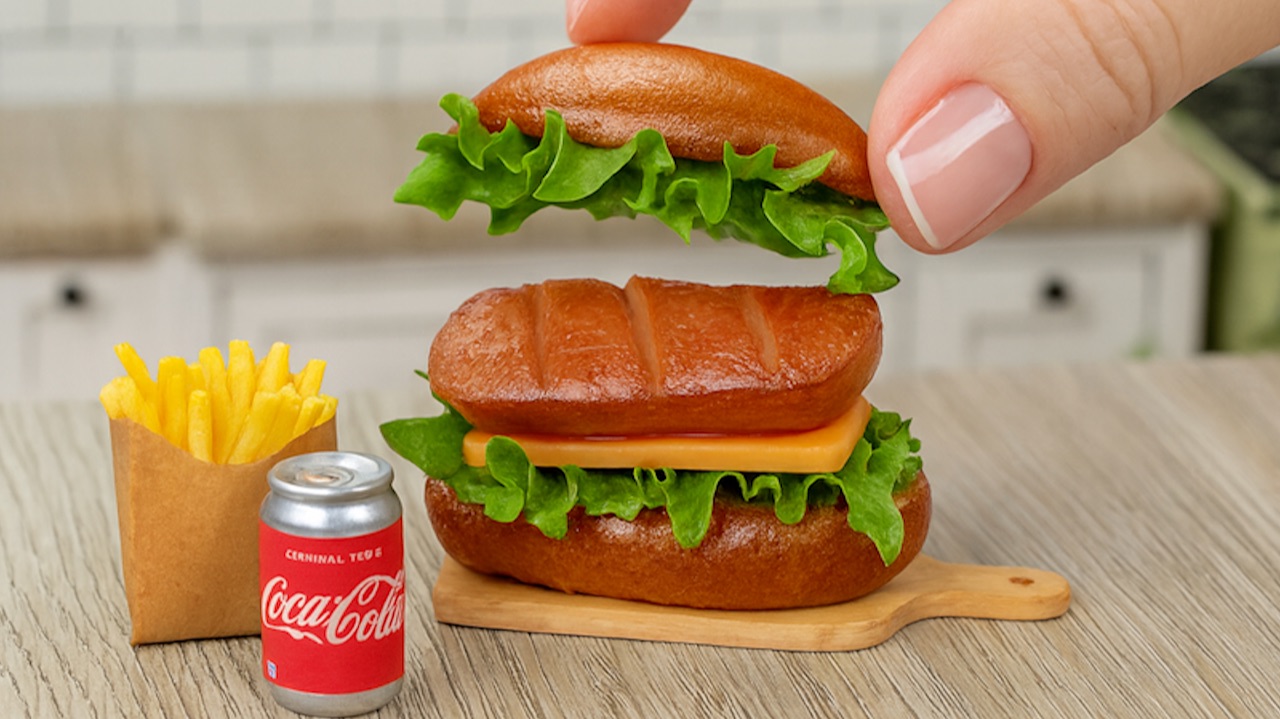 Идеальный Миниатюрный Сэндвич Приготовленный на Мини Кухне! 😋 Мини Кухня