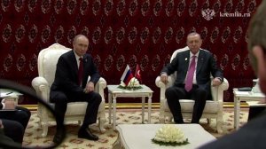 Президент России и Президент Турецкой Республики Реджеп Тайип Эрдоган, Ашхабад, 12 декабря 2025