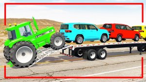 Мультики про машинки. Яркие машинки испытывают себя прочность. Смотреть онлайн для детей.