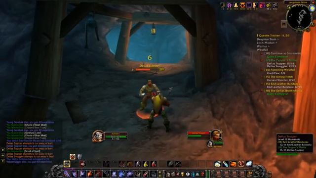 WoW Classic ERA - Human Warrior Pt 7 - Leveling for Relaxing Sleep Study - Gameplay Walkthrough