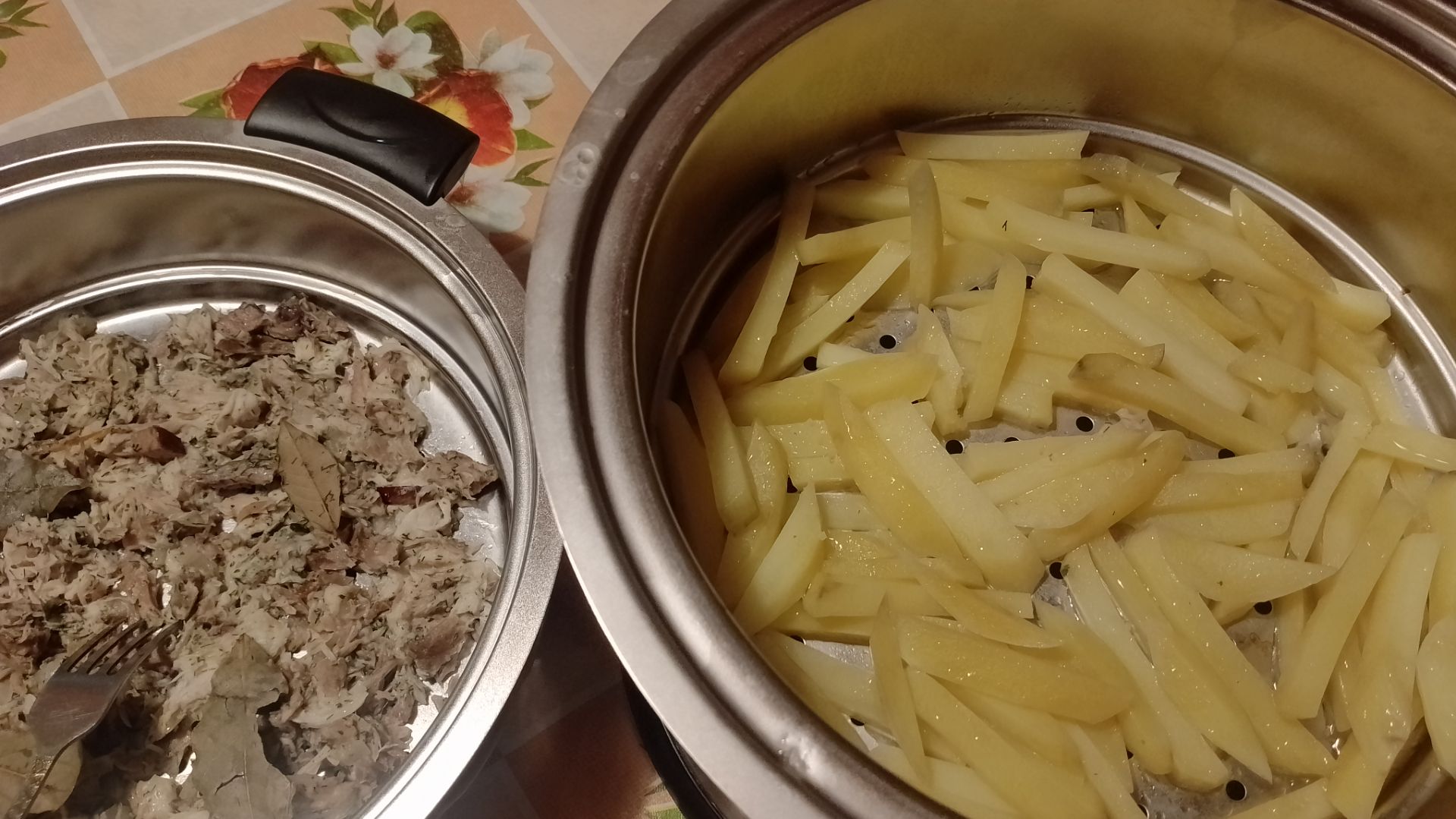 Готовка.   Картошка  в  Пароварке.    Рутуб  Танкист555.   Обед.