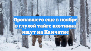 Пропавшего еще в ноябре в глухой тайге охотника ищут на Камчатке