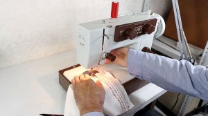 Чайка 144А декоративные строчки. Шьёт кожу ч.#2