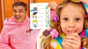 Настя и Папа выполняют список заданий на день