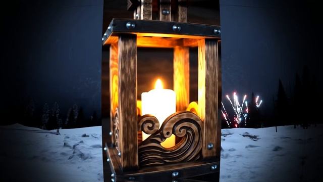 Новогодний светильник “Огни над Енисеем”