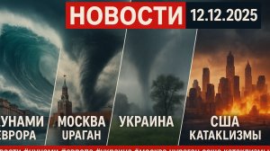 Новости Сегодня 12.12.2025 - Цунами Европа, Москва Ураган, Украина, Катаклизмы США