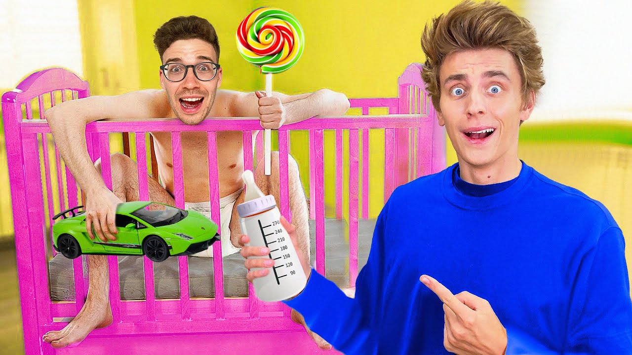 СЕРЕГА А4 Стал РЕБЕНКОМ на 24 Часа ! А4