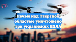 Три украинских БПЛА уничтожили ночью над Тверской областью