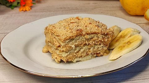 Торт без ВЫПЕЧКИ! Из ПЕЧЕНЬЯ и варёной СГУЩЁНКОЙ! Без ДУХОВКИ!