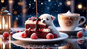 Атмосфера прекрасного зимнего утра с ароматным кофе Спокойная музыка Позитивное настроение