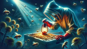 Как осмотреть зимующих пчёл, чтобы их не потревожить? Секрет Кашковского с красным фонарём