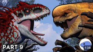 Дистортус Рекс vs Индоминус Рекс (лвл 40) | Анимация (часть 9)