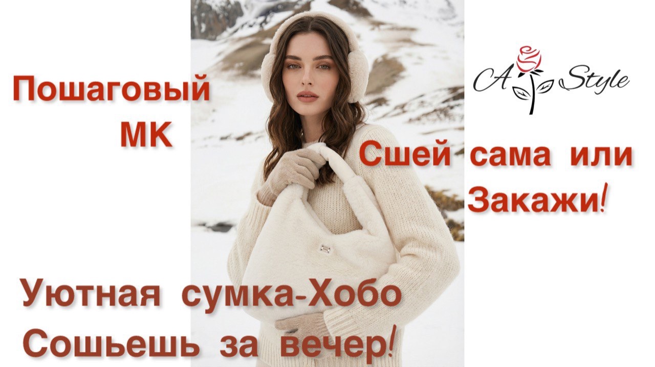 Сумка-хобо из меха «Кролик» — подробный мастер-класс | Шьём стильный зимний аксессуар#сумкаизмеха