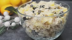 Салат «Новогодний поцелуй» 💋 – всего 5 минут, и гости влюблены с первого кусочка!