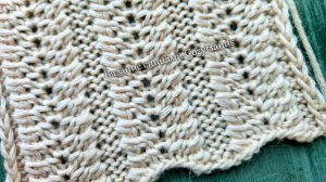 Рельефные вертикальные дорожки с объемными краями ⭐ Узор для шапки, свитера