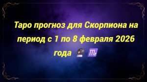 Таро прогноз для Скорпиона на период с 1 по 8 февраля 2026 года 🔮♏