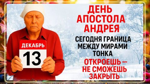 13 декабря - Андреев День. Что нельзя делать 13 декабря? Народные Традиции и Приметы Дня.