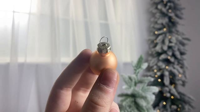 Стеклянные шары ДЕЛЮКС матовые и эмалевые, цвет: персиковый, 25 мм, упаковка 24 шт., 1001298