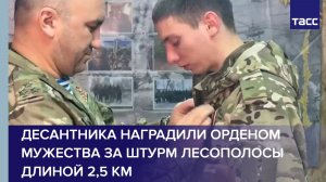 Десантника наградили орденом Мужества за штурм лесополосы длиной 2,5 км