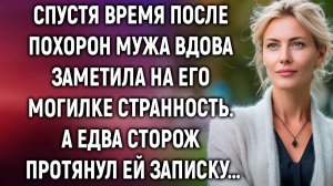 Спустя время после похорон мужа вдова заметила странность. А едва сторож протянул ей записку…