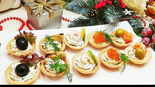 Шикарные тарталетки с разным украшением,на Новогодний стол2026! 🎄🥂🍾