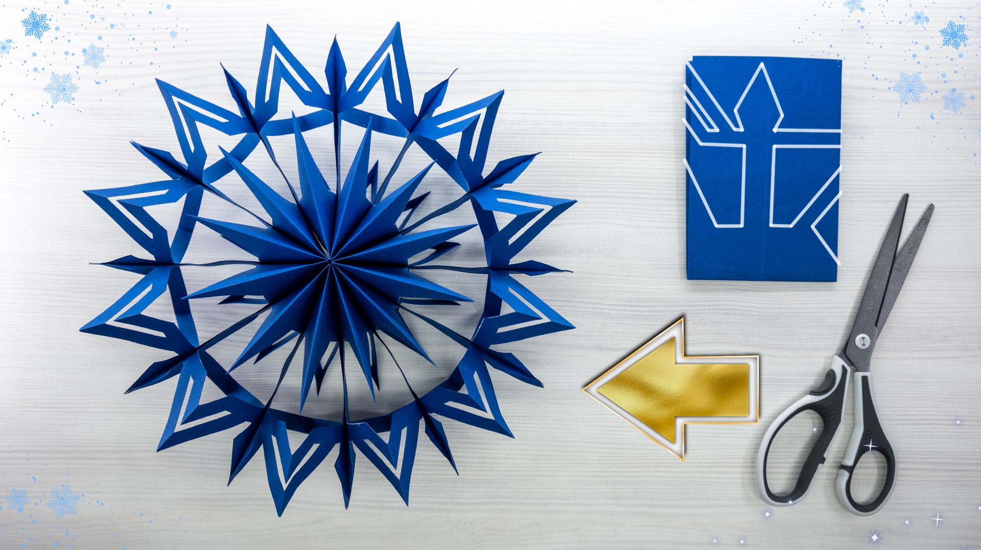 ❄️ Зимние поделки ❄️ 3D Снежинка из бумаги своими руками ❄️
