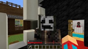 СТРАШНЫЙ ИГРОК ПЕРЕЕХАЛ К НАМ В ДЕРЕВНЮ ЖИТЕЛЕЙ В МАЙНКРАФТ (ПЕРЕЗАЛИВ)