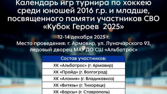 ХОККЕЙ. АЛАНИЯ Владикавказ - ВИТЯЗЬ Тихорецк