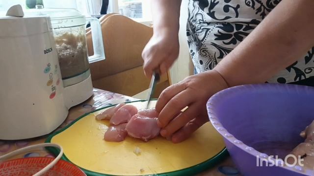 Готовлю куриные кексики с грибами