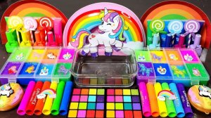 Слайм АСМР из Цветной косметики, цветных Слаймов и блесток