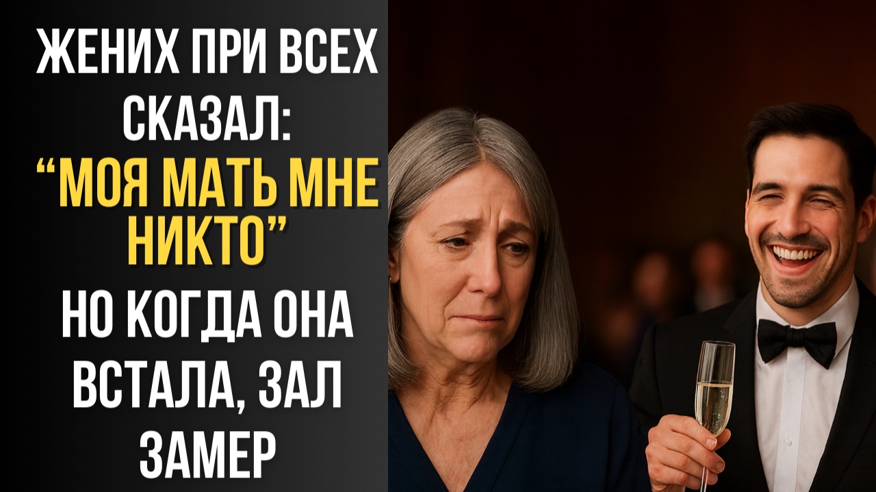 ЖЕНИХ ПРИ ВСЕХ СКАЗАЛ: МОЯ МАТЬ МНЕ НИКТО Но когда она ВСТАЛА  ЗАЛ ЗАМЕР