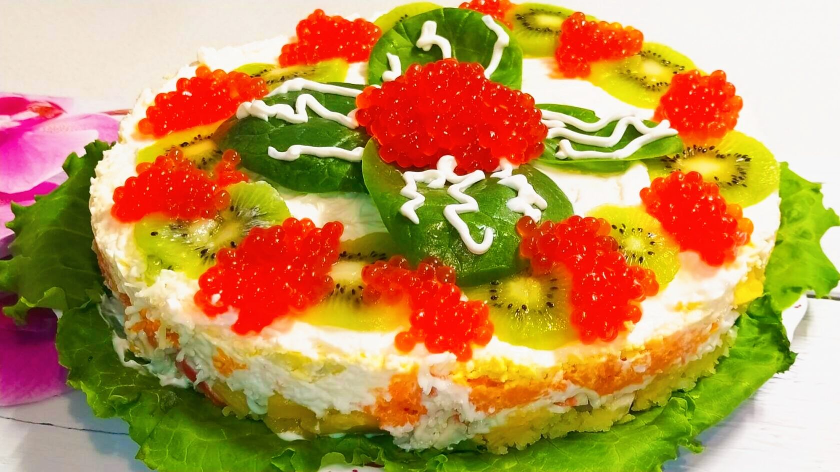 Салат новогодний самый удачный рецепт.