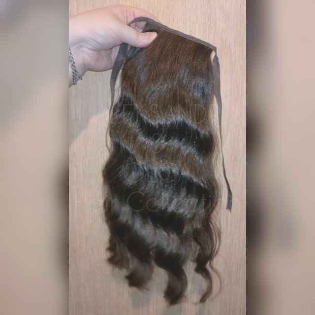 Объёмный ХВОСТ на ленте, кудрявые волосы #накладнойхвост #натуральныйхвост #изделияизволос #постиж