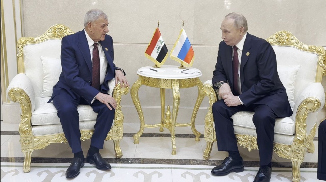 Владимир Путин с Президентом Республики Ирак Абдулом Латифом Рашидом, Туркменистан, Ашхабад 12.12.25