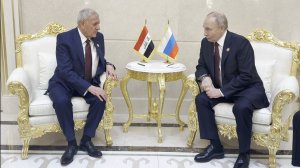 Владимир Путин с Президентом Республики Ирак Абдулом Латифом Рашидом, Туркменистан, Ашхабад 12.12.25