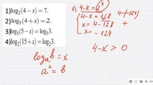 Простейшие логарифмические уравнения.