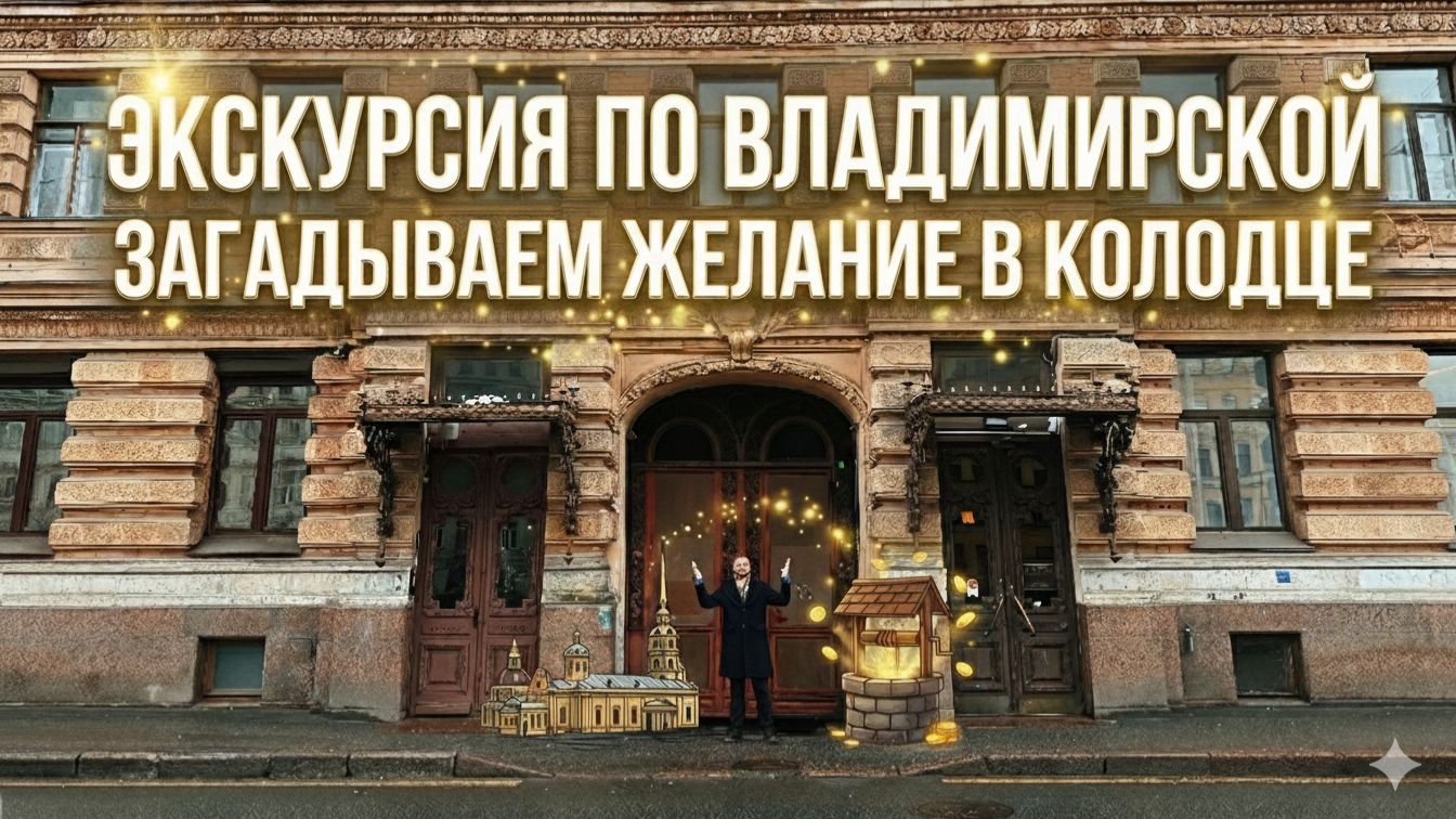 Экскурсия по Петербургу с гидом | Гуляем по Владимирской | Загадываем желание во дворе колодце