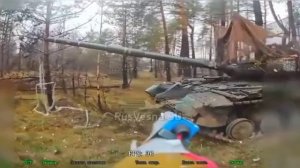 Уничтожение украинского танка под Купянском.