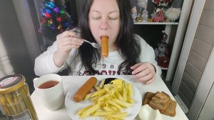 Мукбанг Макароны с сосисками